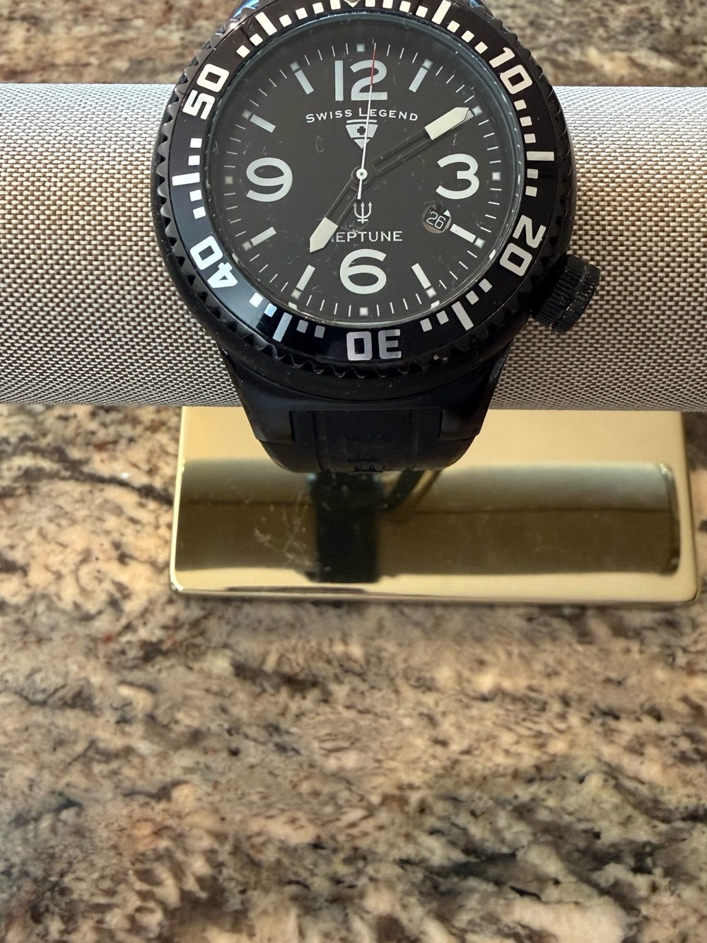 Swiss Legend Neptune Black Men's Sport Watch - Rugged Dive Style